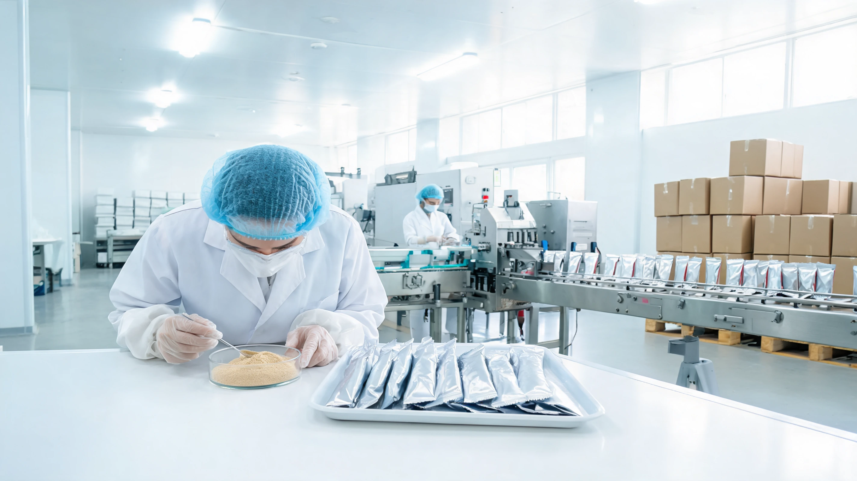 Powder and sachets factory workflow and product context