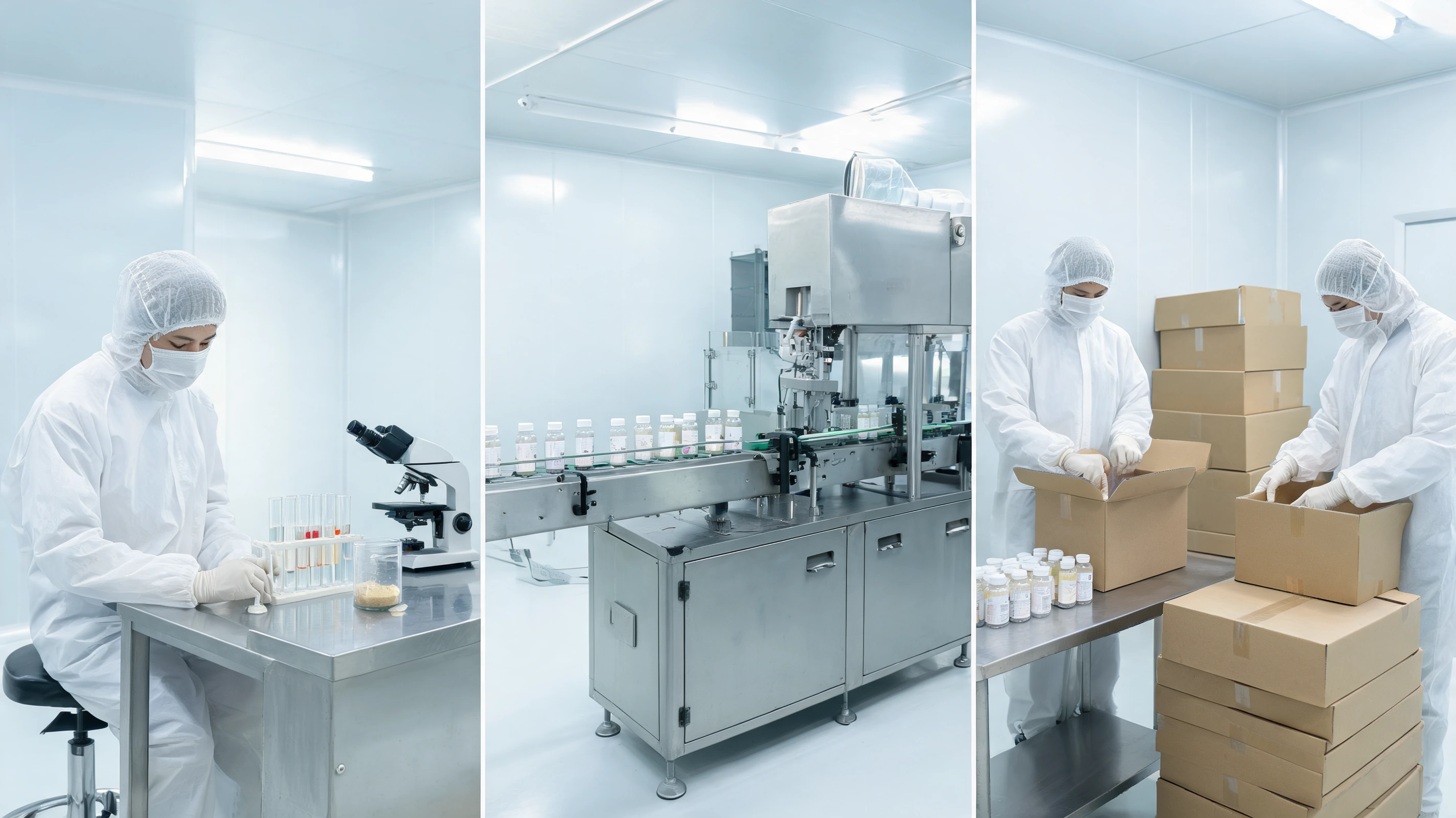 How are export orders packed and shipped? facility and production context