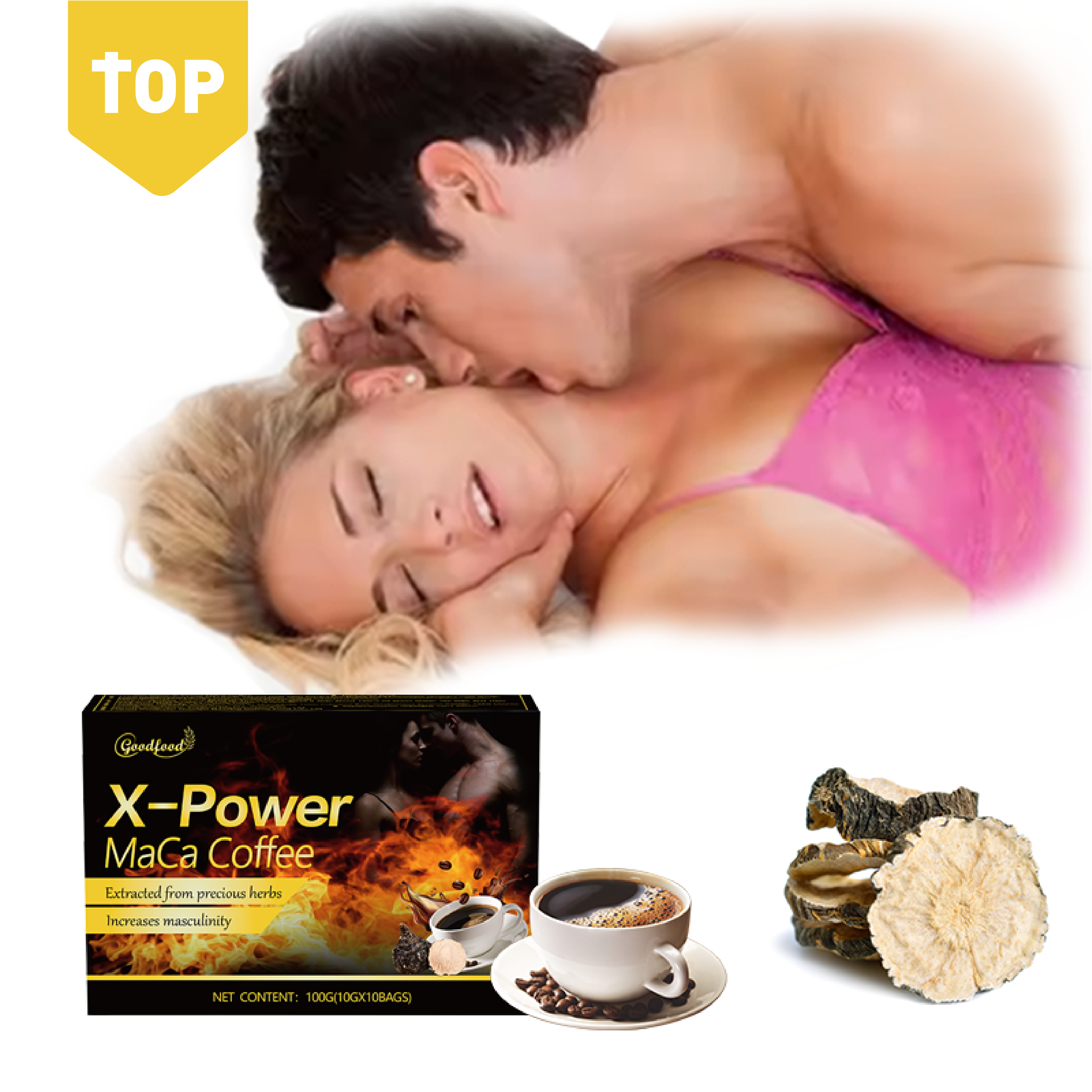 ราคาโรงงาน ขายดี X Power Coffee สมุนไพร เพิ่มพลังงานสำหรับผู้ชาย โสม มาคา กาแฟสำเร็จรูป