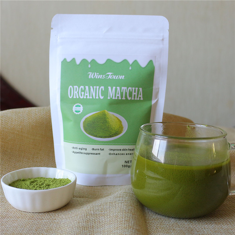 Factory Direct Export Green Tea Slimming Tea Box Bulk Packaging Instant Matcha Powder Bag