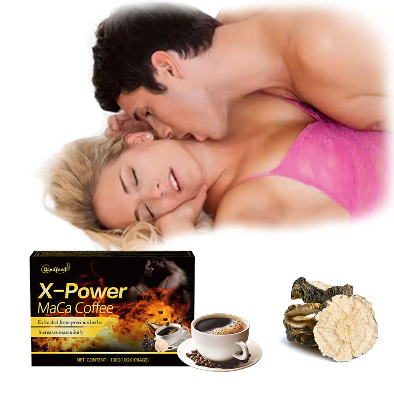 Man X Power Energy Coffee Herbal Supplement Men's Kidney Maca Coffee Instant Black Hot Selling Male Coffee