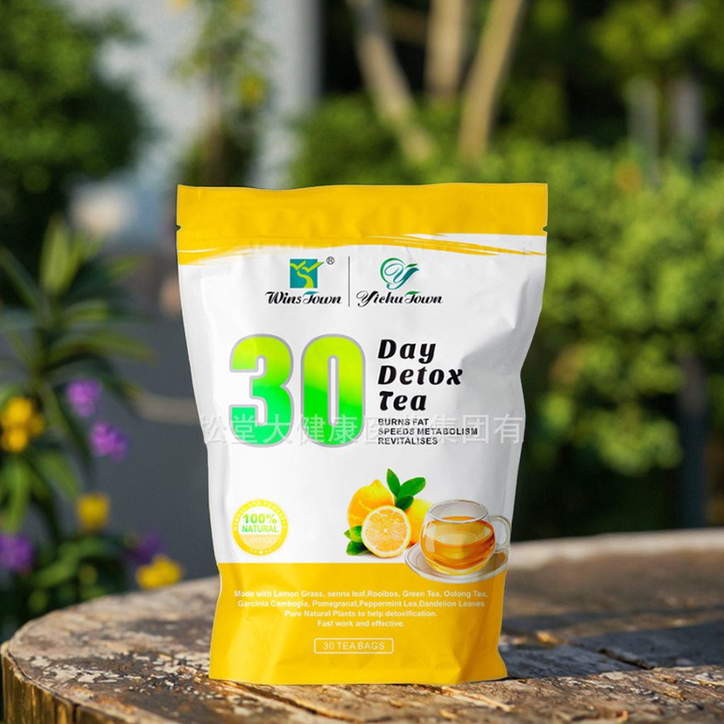 30-day Lemon Flavor Detox Tea Bags For Metabolism & Vitality Support
