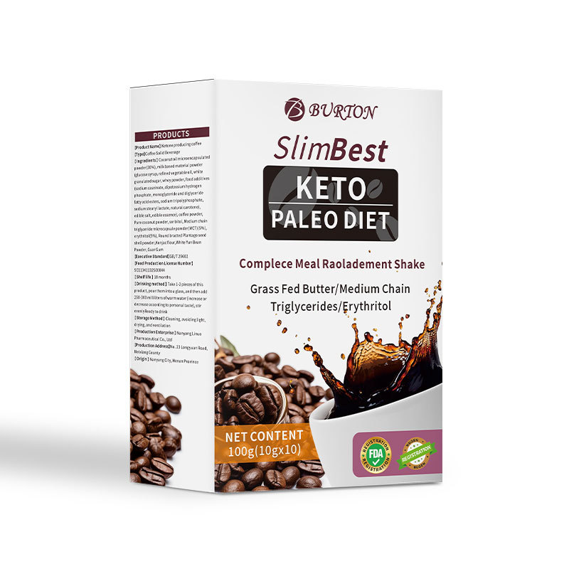 Keto Paleo Diet Meal Replacement Shake,Grass Fed Butter Mct Erythritol Coffee Flavor Shake