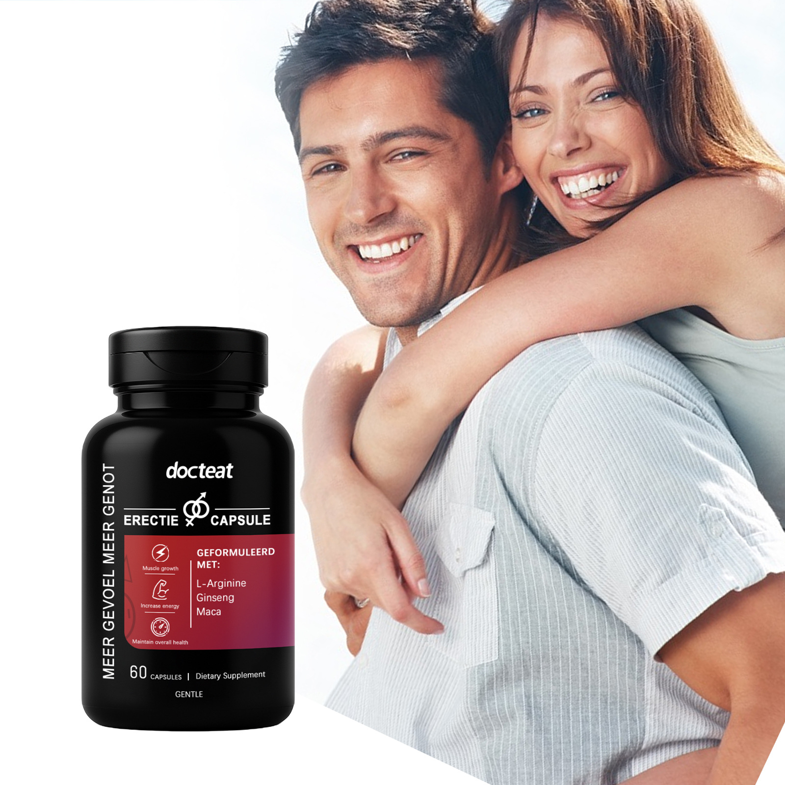 L - Arginine Ginseng Maca Dietary Supplement Capsules For Energy & Health