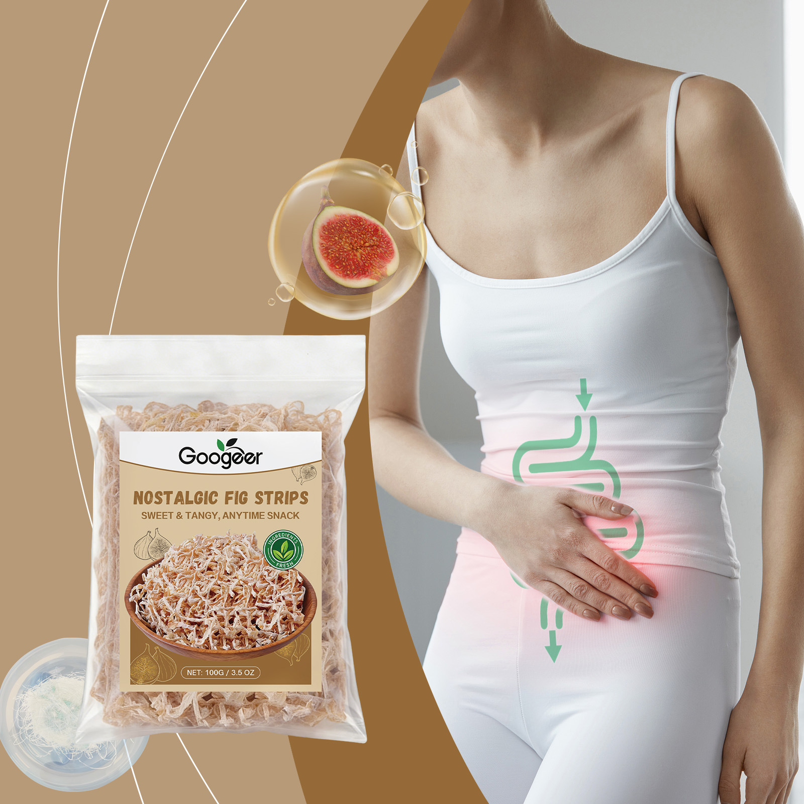 Nostalgic Fig Bars Gentle Formula Dietary Fiber Comfortable Intestines Naturally Sweet 100g Snack