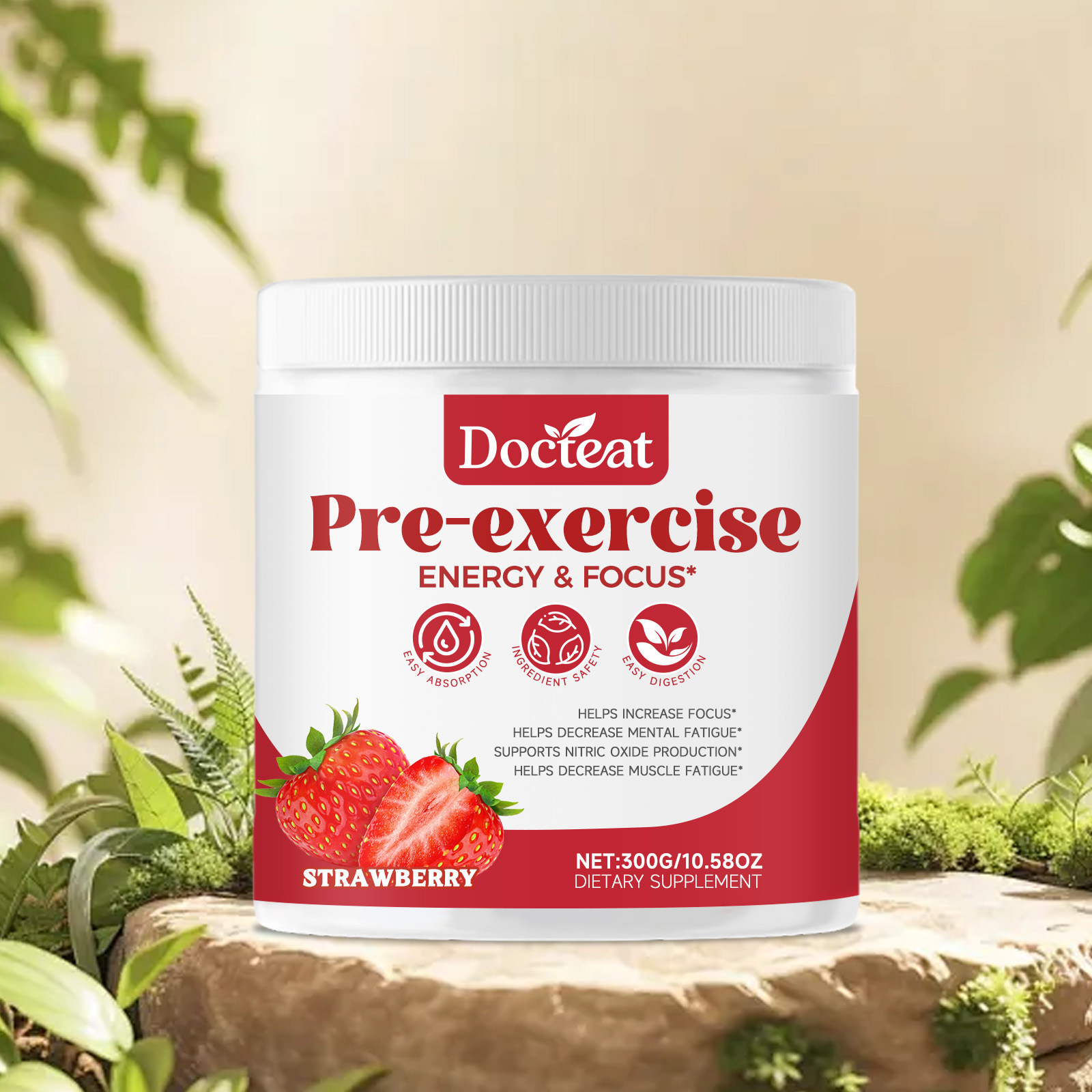 Pre-workout Energy Supplement Pills Gentle Formula Supports Daily Fitness Muscle Fatigue Reduction