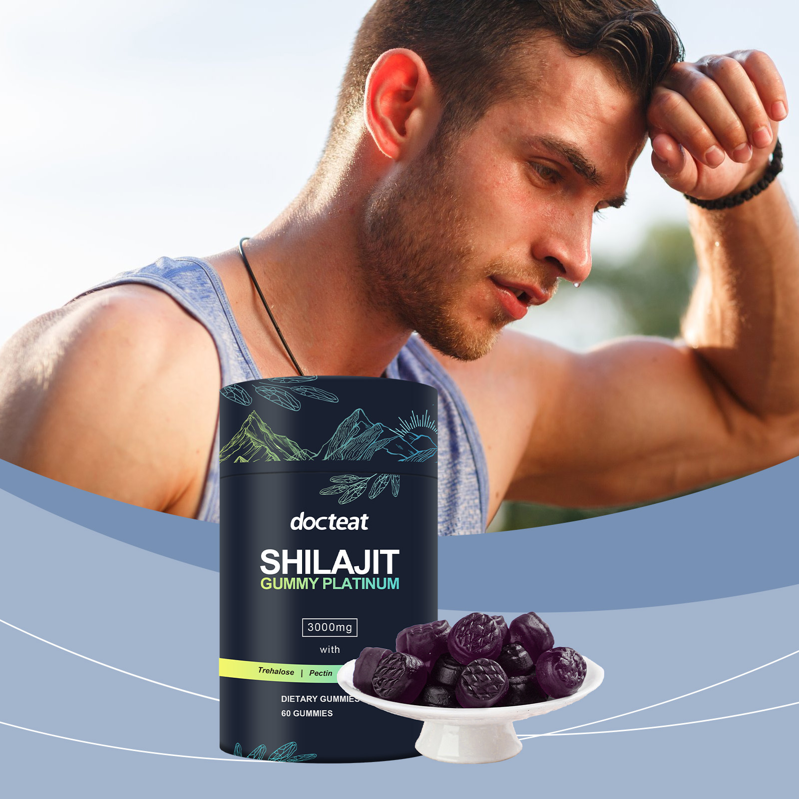 Shilajit Supplement Gummies Improved Bone Density Shilajit Pectin Gentle Nourishing Care Daily Body Care Gummies