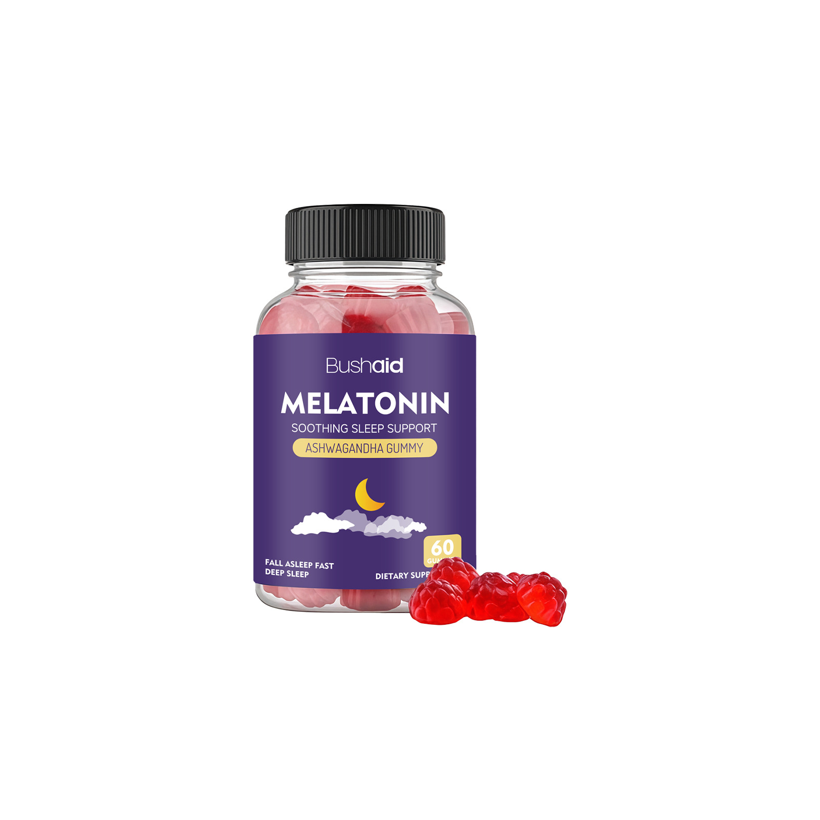 Sleep Gummy With Melatonin Ashwagandha & B Vitamins For Improved Bone Density And 60 Count Gummies