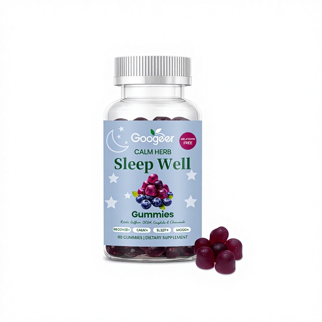 Oem Anqi Zhencui Gummy Candy 60 Count Soothing Sleep Aid Box