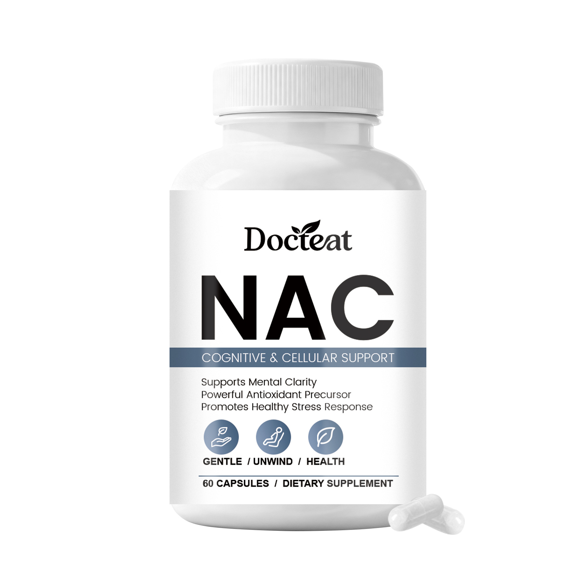 Nac Health Care Capsules Gentle Formula Provides Energy Support Boosts Daily Vitality Promotes Relaxation Comfort Made
