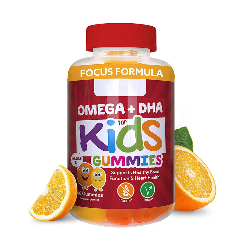 Premium Focus Formula Omega Dha Kids Gummies For Children Daily Nutritional Care
