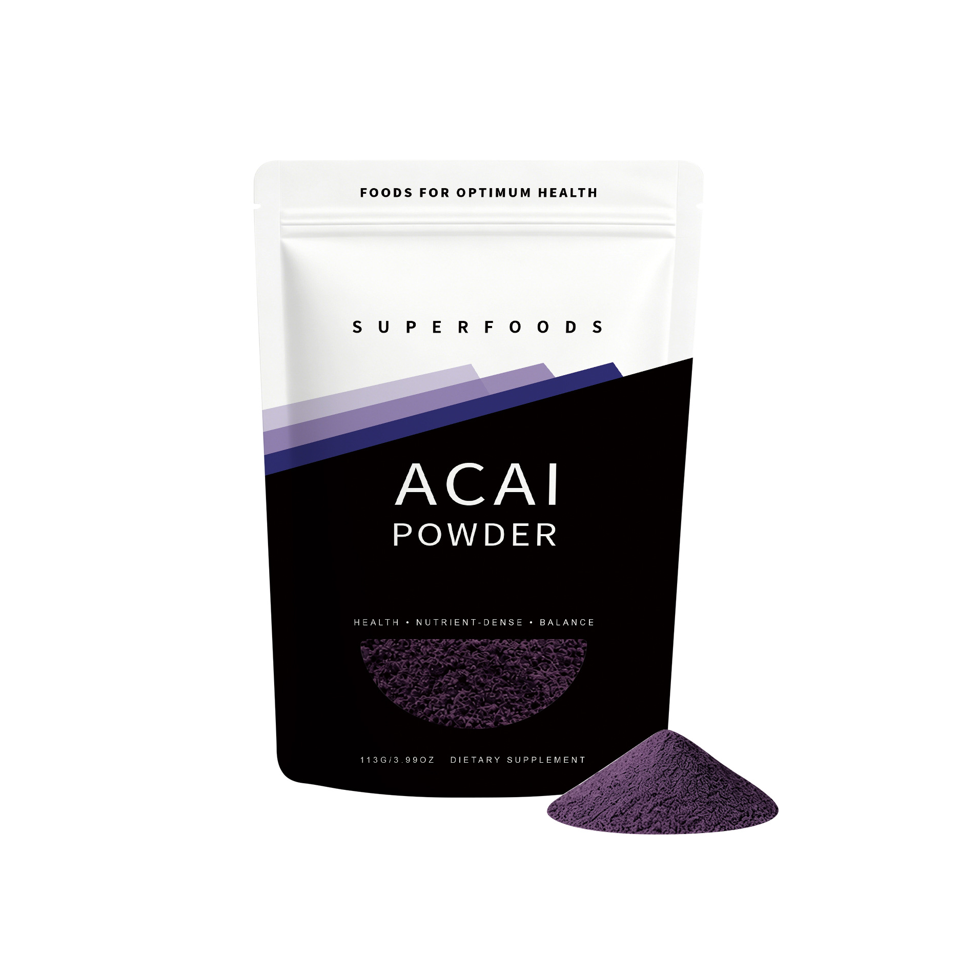 Premium Fine Dried Fruit Powder With Pure Acai Berry Raw Material For Daily Dietary Mix Use