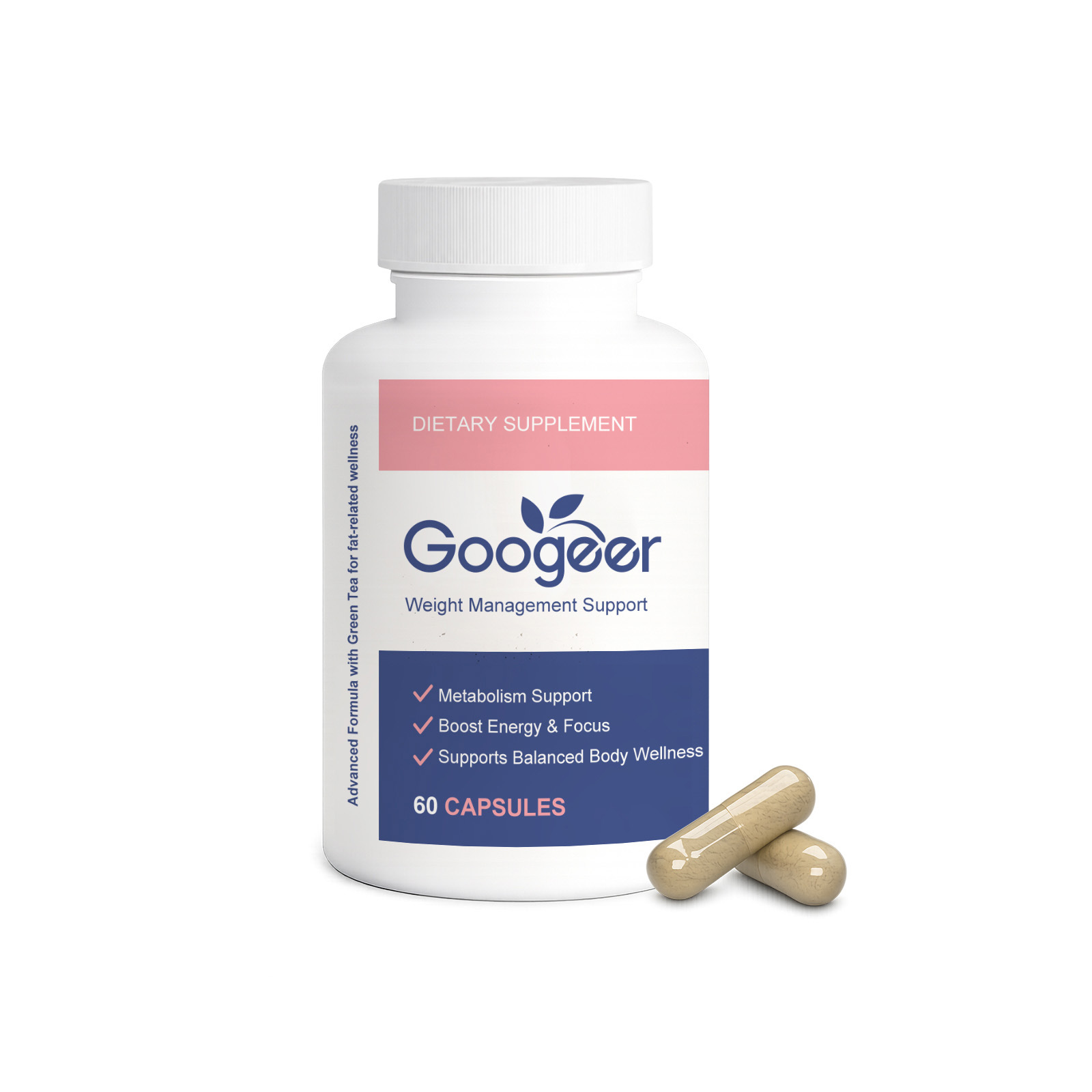 Premium Natural Plant Capsules With Green Tea Extract For Daily Dietary Nutritional Intake